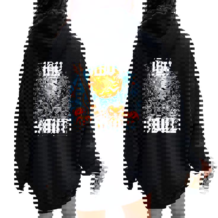 Herr Dame Kind Girl ロックンロール スプラッチ ヘビーメタル ハロウィン レディース オーバーサイズ パーカー バックプリント