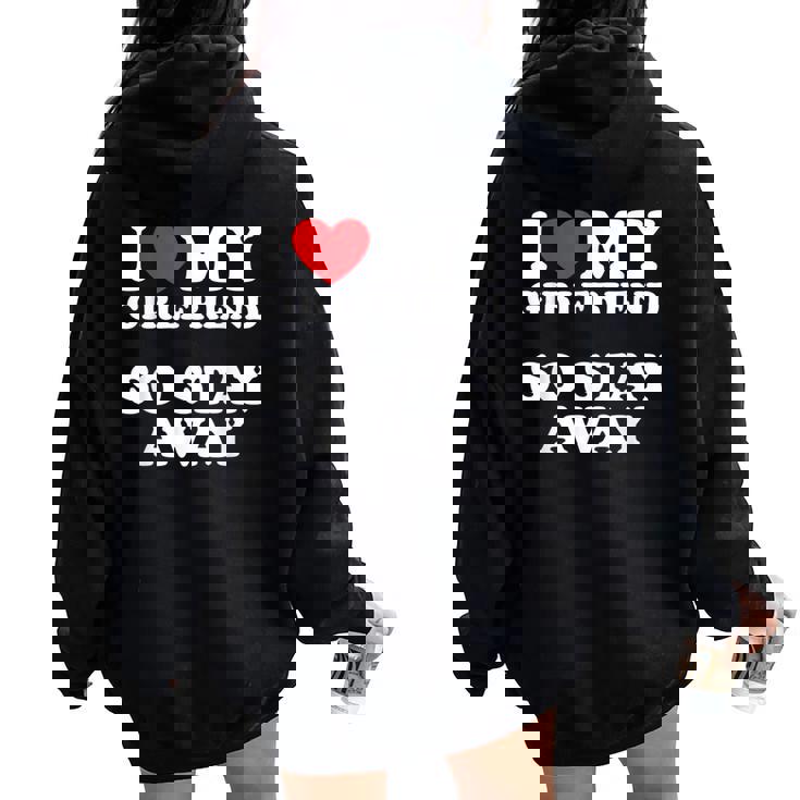 I Love My Girlfriend I Love My Girlfriendotay Away レディース オーバーサイズ パーカー バックプリント