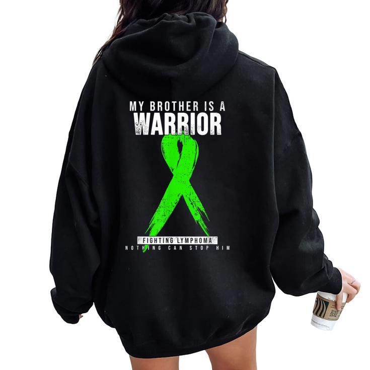 Mi Hermano Conciencia Del Linfoma Women Oversized Hoodie Back Print Mi Hermano Conciencia Del Linfoma Women Oversized Hoodie Back Print