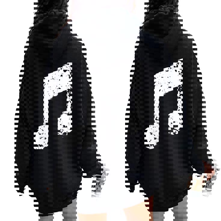 Nota Musical Cuello Women Oversized Hoodie Back Print