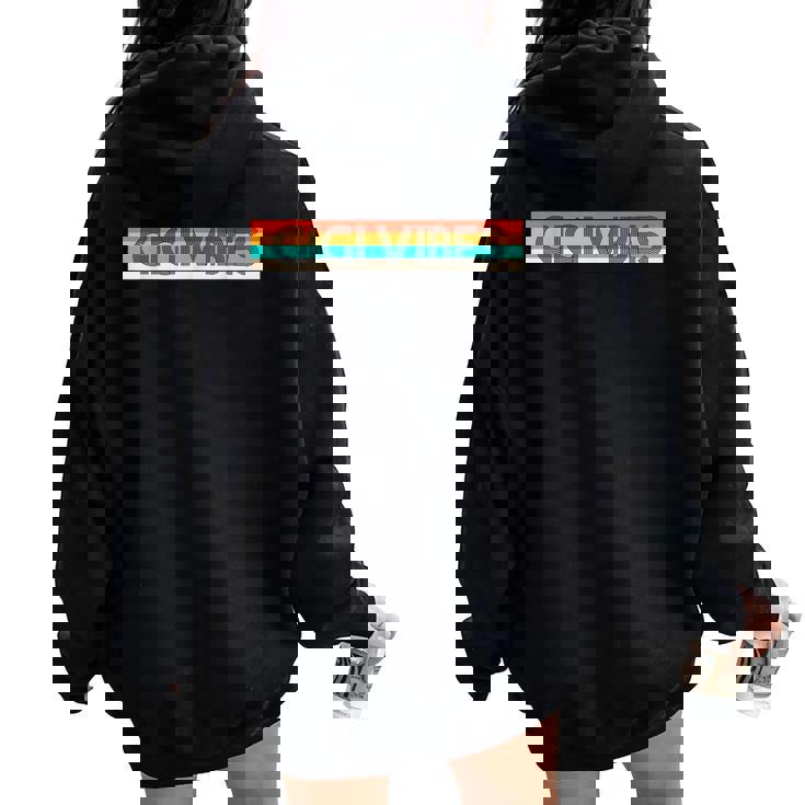 Retro Gigiibes 面白くてかわいいギフト レディース オーバーサイズ パーカー バックプリント