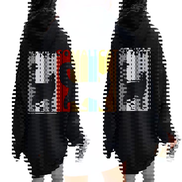 Somali -Omali ソマリ ネコ 長袖tシャツ レディース オーバーサイズ パーカー バックプリント