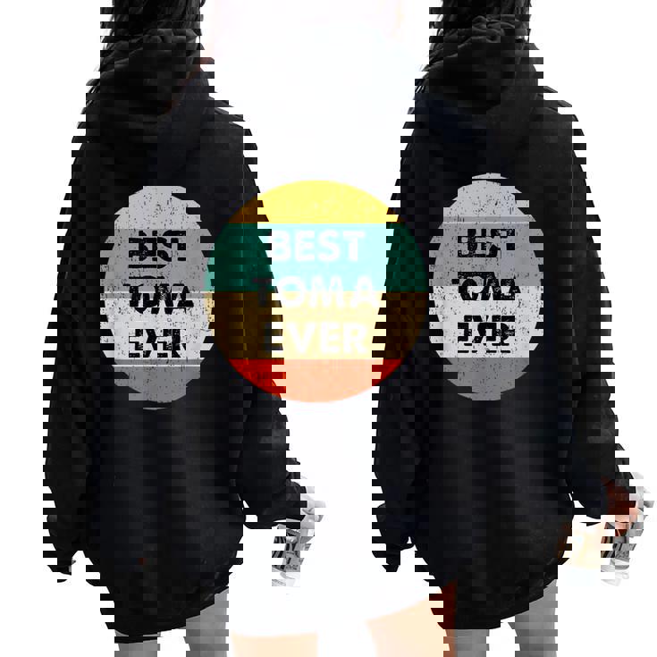 Toma 斗真 レディース オーバーサイズ パーカー バックプリント