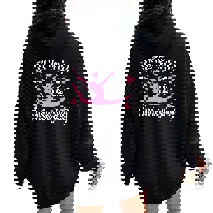 かわいい女の子向けトワラー バトントワリング レディース オーバーサイズ パーカー バックプリント