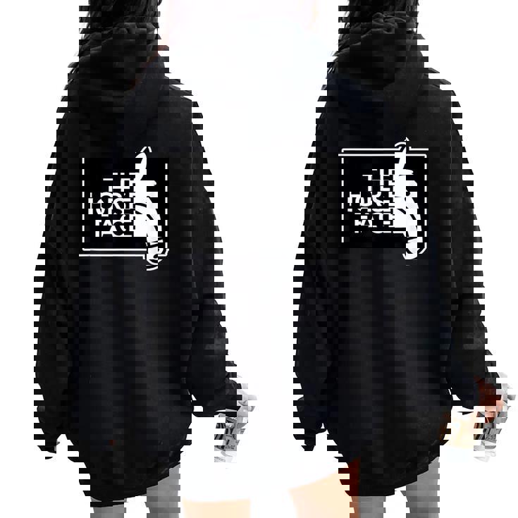 ザ・ホース・フェイス The Horse Face 午年 馬【十二支 干支】2026年 ブランド パロディ レディース オーバーサイズ パーカー バックプリント