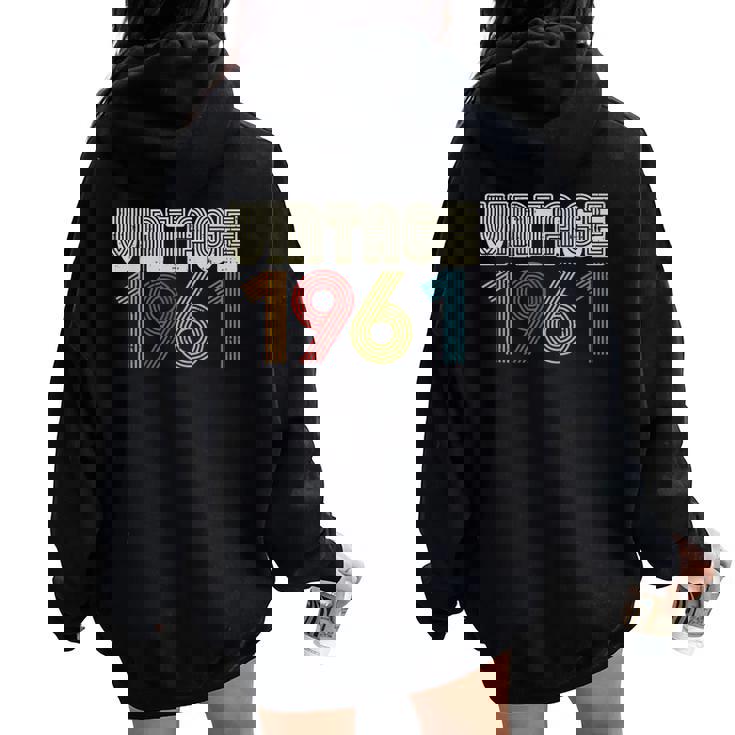 ヴィンテージ 1961年 レトロ 60歳 60歳 誕生日プレゼント 男性 女性 レディース オーバーサイズ パーカー バックプリント