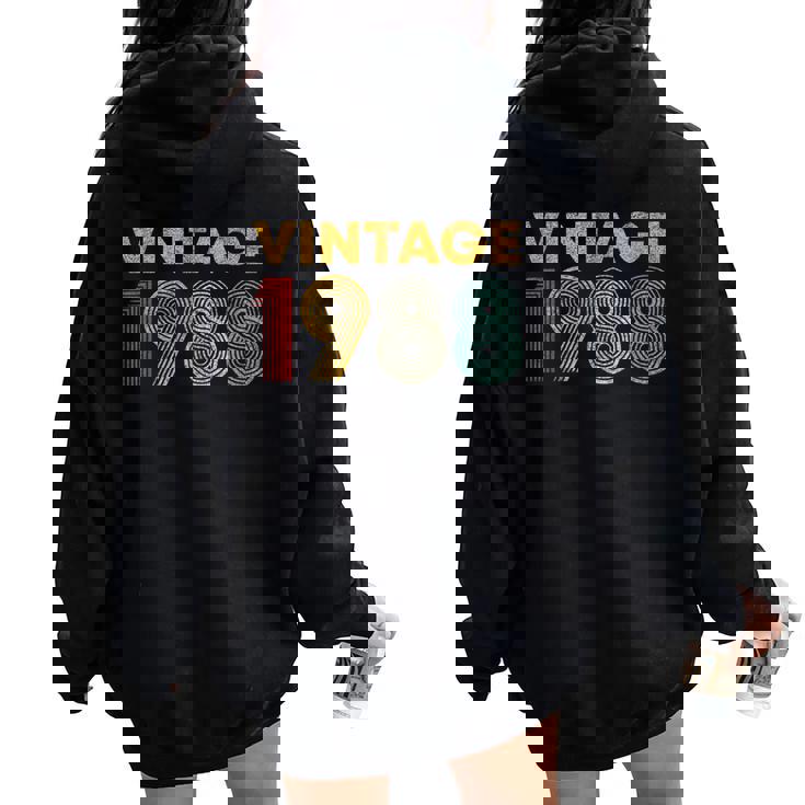 ヴィンテージ 1988 38歳の誕生日プレゼント 男性 女性 38歳 レディース オーバーサイズ パーカー バックプリント