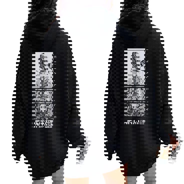 変態 触手 ラブ アニメ 女の子 和袖 Waifu レディース オーバーサイズ パーカー バックプリント