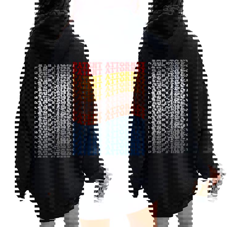 特許弁理士 Groovy レトロ 長袖tシャツ レディース オーバーサイズ パーカー バックプリント