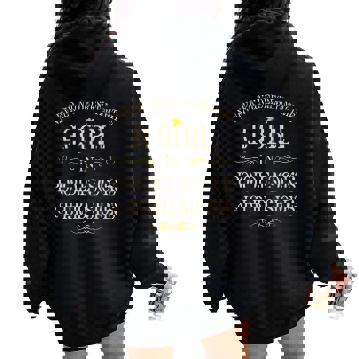 Irish Dance Women's T-Shirt Poodle Socks And Hard Shoes Women Oversized Hoodie Back Print