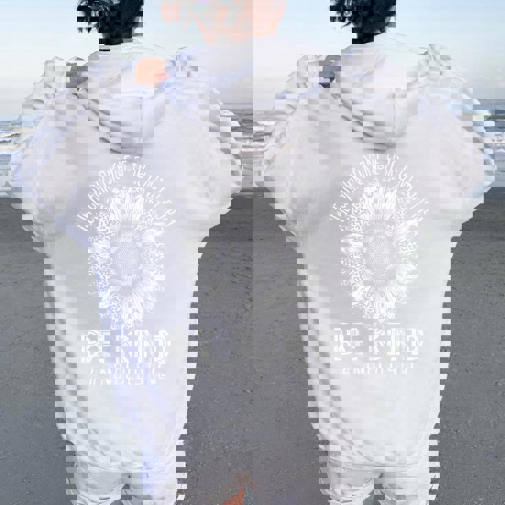 Unity Day Sunflower Motivational End Bullying Orange Day Women Oversized Hoodie Back Print