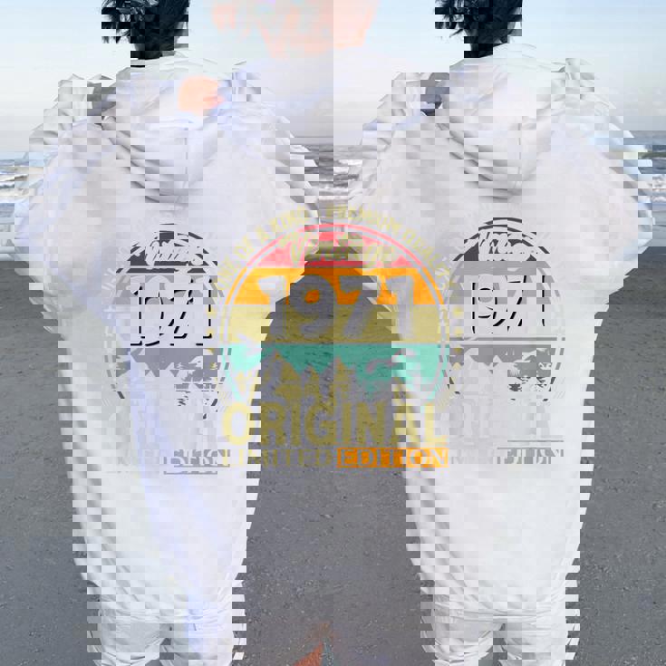 55歳 誕生日 男性女性intage 1971年1971年生まれ レトロデザインブランド レディース オーバーサイズ パーカー バックプリント