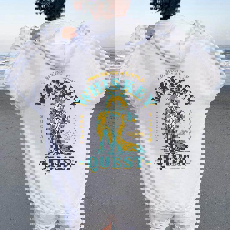 Join Me On A Whiskey Quest Cute Fox メンズ バーボンシャツ ギフト レディース オーバーサイズ パーカー バックプリント