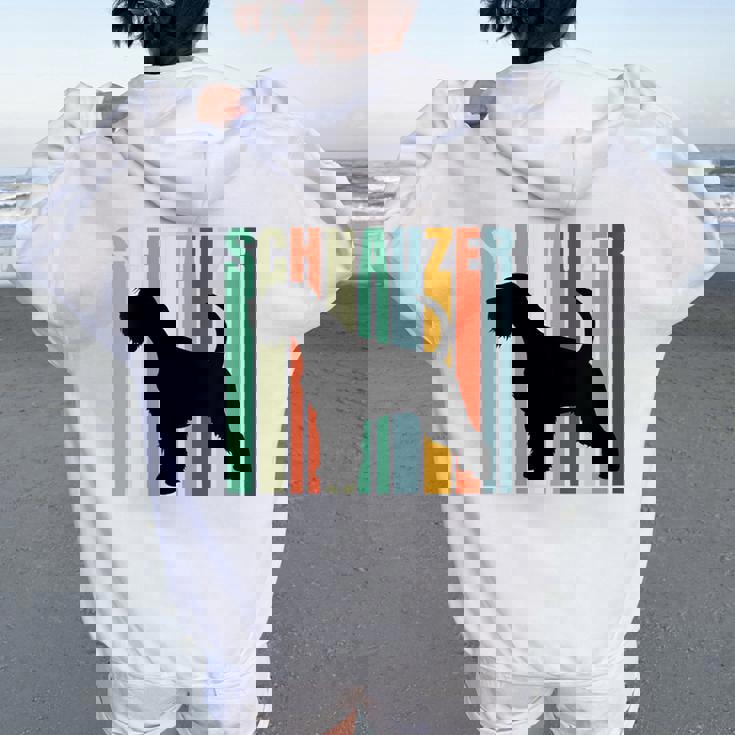 Minichnauzer Perro Retrochnauzer Cuello Women Oversized Hoodie Back Print