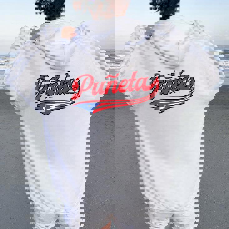 Puñeta プエルトリコ プエルトリコ 国旗 面白い 男性 女性 言葉 レディース オーバーサイズ パーカー バックプリント