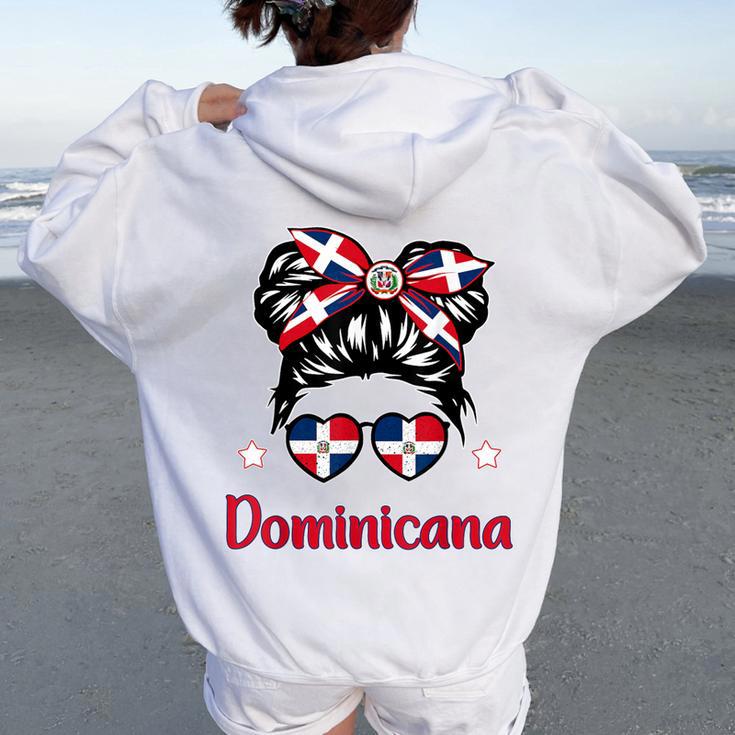Toddler Girl Dominican Republic- Flag Hispanic Heritage Women Oversized Hoodie Back Print