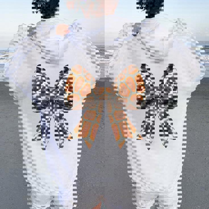 コケット リボン キリン プリント 女の子 ママ 母の日 レディース オーバーサイズ パーカー バックプリント