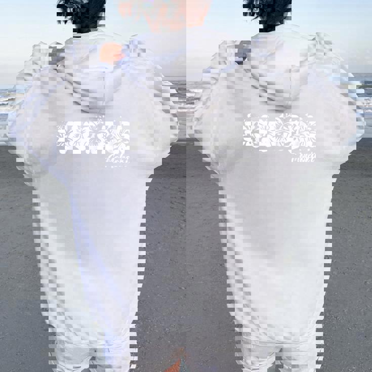 ハイビスカス 花 モロカイ ハワイ アロハ ハワイアン ビーチ サーフィン レディース オーバーサイズ パーカー バックプリント