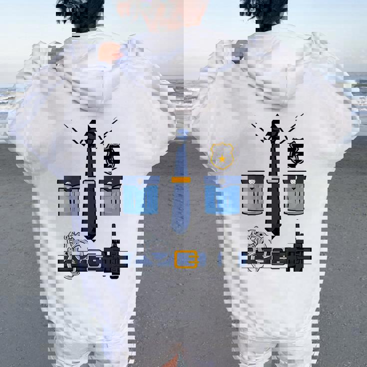 子供の男性の女性の警察官の衣装 レディース オーバーサイズ パーカー バックプリント