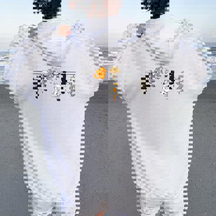 猫 ぶら下がり かわいい ネコ 面白い ペット ネコ好き 猫のお母さん 猫のお父さん 動物好き キャットラバー レディース オーバーサイズ パーカー バックプリント