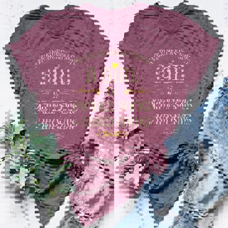 Irish Dance Women's T-Shirt Poodle Socks And Hard Shoes Women's Heather T-Shirt