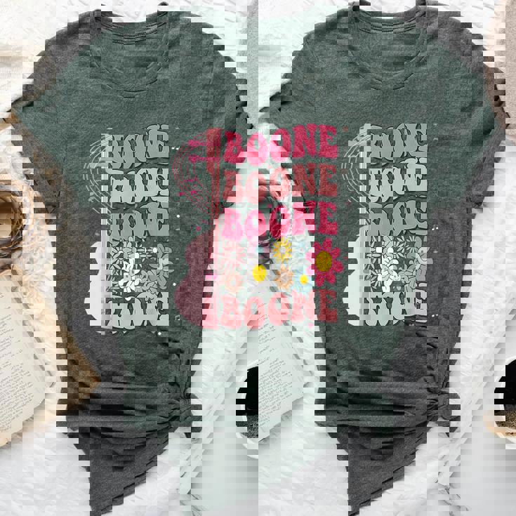 Girl Retro Boone Groovy Flower First Name Personalized 80'S Bella Canvas T-shirt