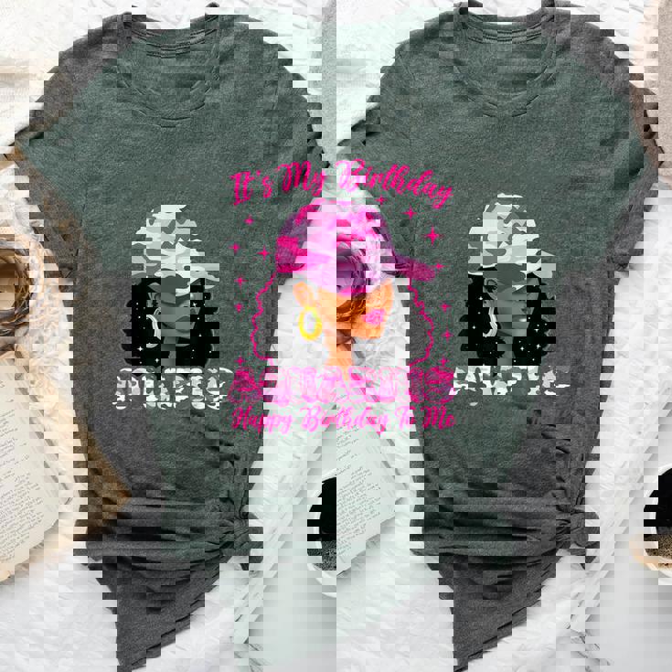 It's My Birthday Aquarius Black Woman Pink Camo Bella Canvas T-shirt