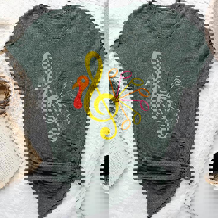 Music Note Symbol Turkey Teacher Fall Thanksgiving Autumn Bella Canvas T-shirt