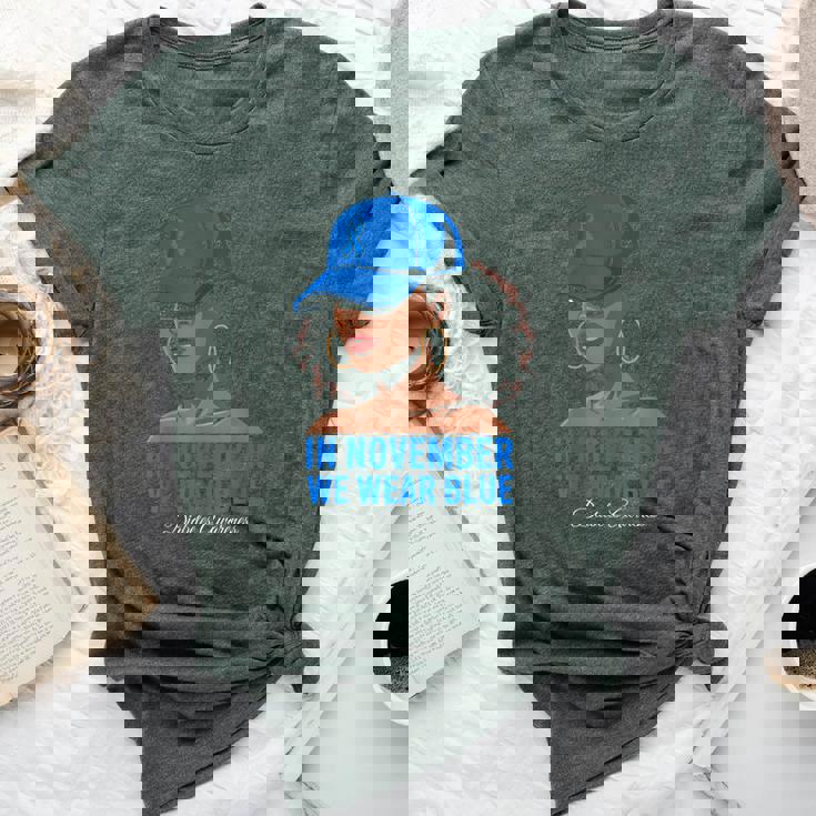 In November We Wear Blue Black Diabetes Awareness Bella Canvas T-shirt