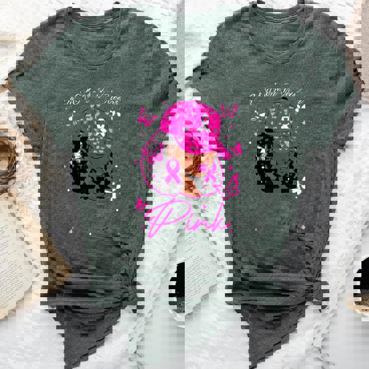 In October We Wear Pink Breast Cancer Awareness Black Women Bella Canvas T-shirt