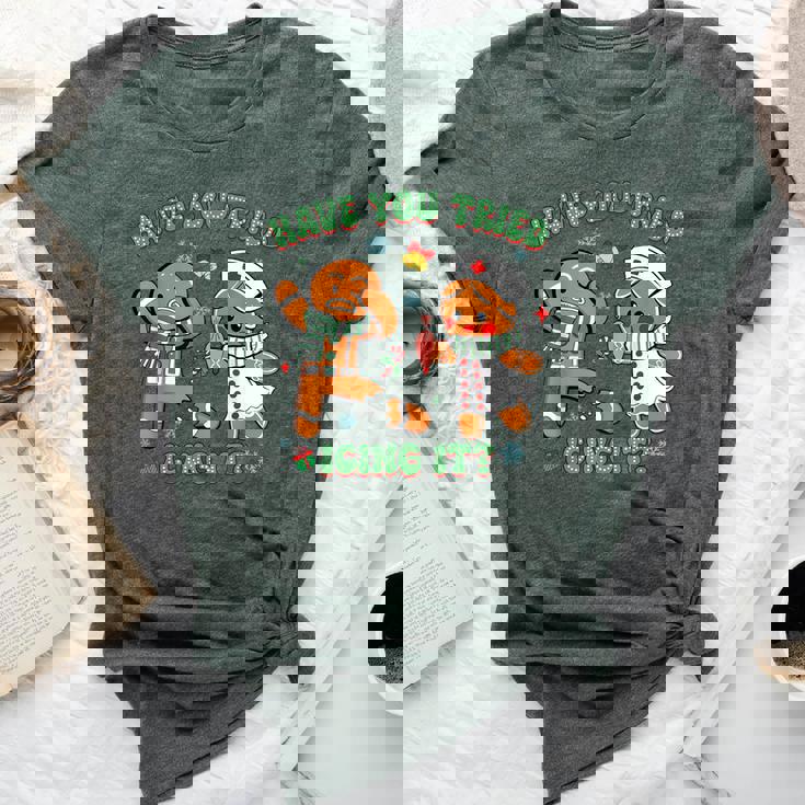 Retro Nurse Christmas Gingerbread Have You Tried Icing It Bella Canvas T-shirt