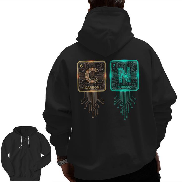 6 7 Science Chemistry Teacher Periodic Table Meme Men Zip Up Hoodie Back Print