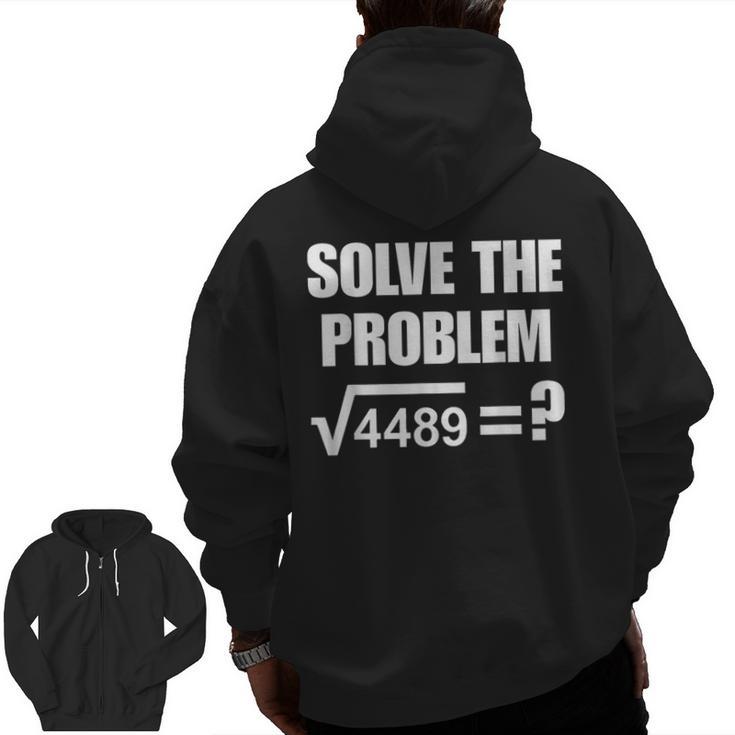 67 Meme Math Six Seven Teacher Brainrot Joke Men Zip Up Hoodie Back Print