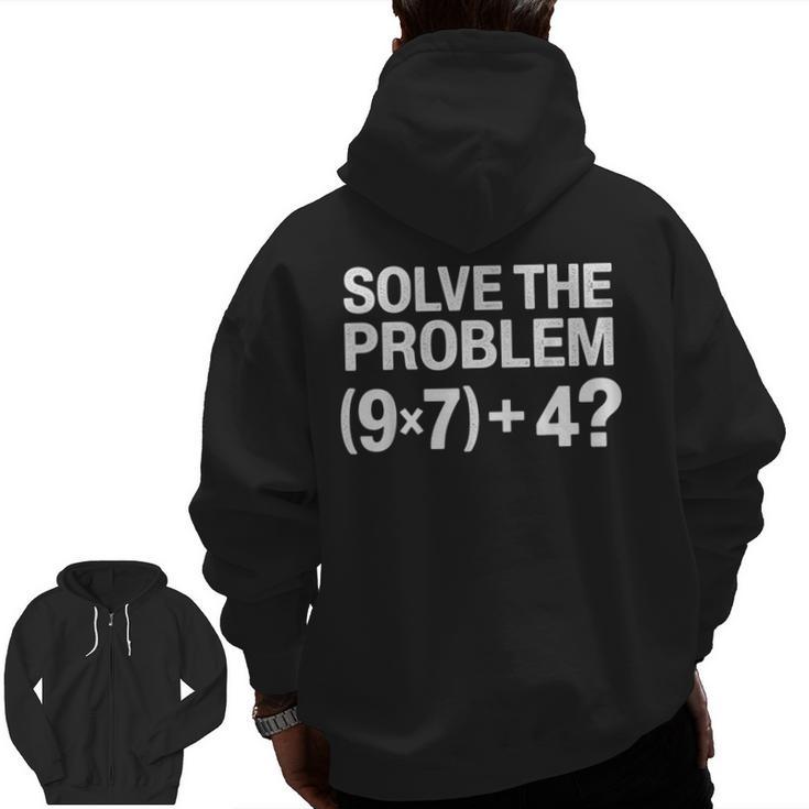 67 Meme PEMDAS Math Teacher Brainrot Elementary Joke Men Zip Up Hoodie Back Print
