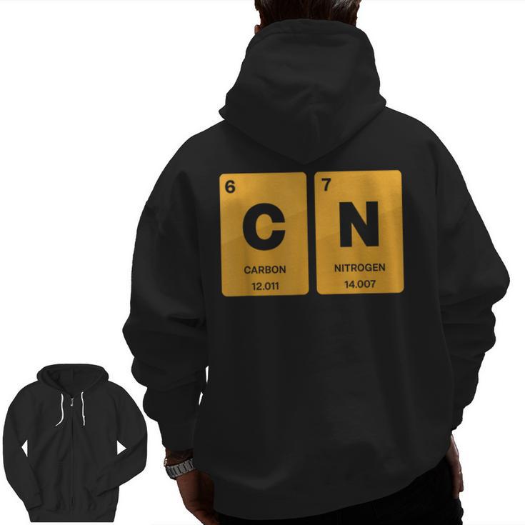 67 Meme Teacher Science Periodic Table Retro Vintage Men Zip Up Hoodie Back Print