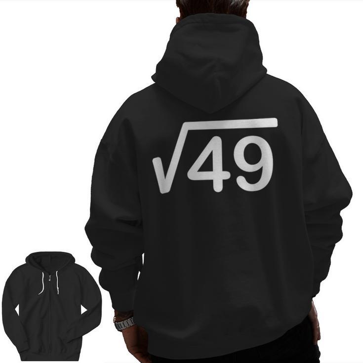 67 Six Seven Meme Square Root Couple Matching Teacher Men Zip Up Hoodie Back Print