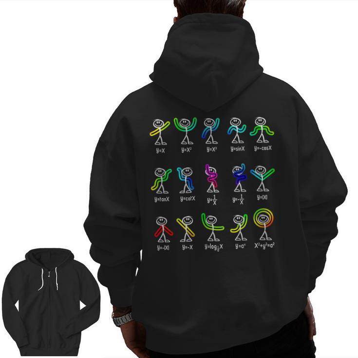 Algebra Dance Function Math Teacher Geek Idea Men Zip Up Hoodie Back Print
