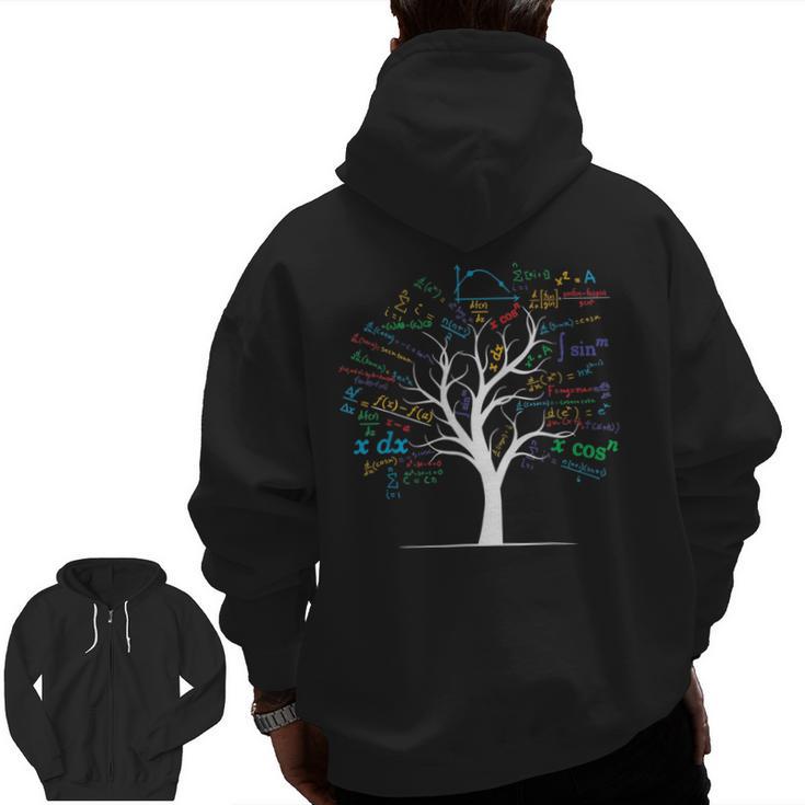 AP Calculus Algebra Tree Math Teacher Nerd Geek Men Zip Up Hoodie Back Print