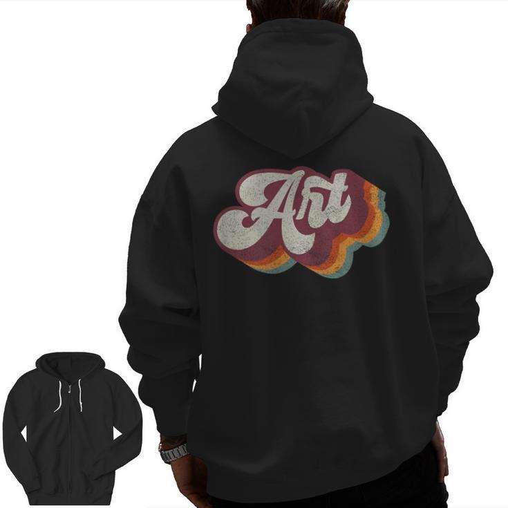 Art Teacher Back To School Men Zip Up Hoodie Back Print