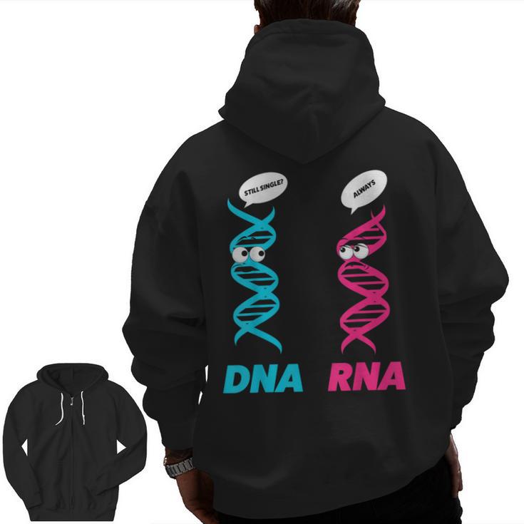 Biology Teacher DNA RNA Student Science Biologist Men Women Men Zip Up Hoodie Back Print