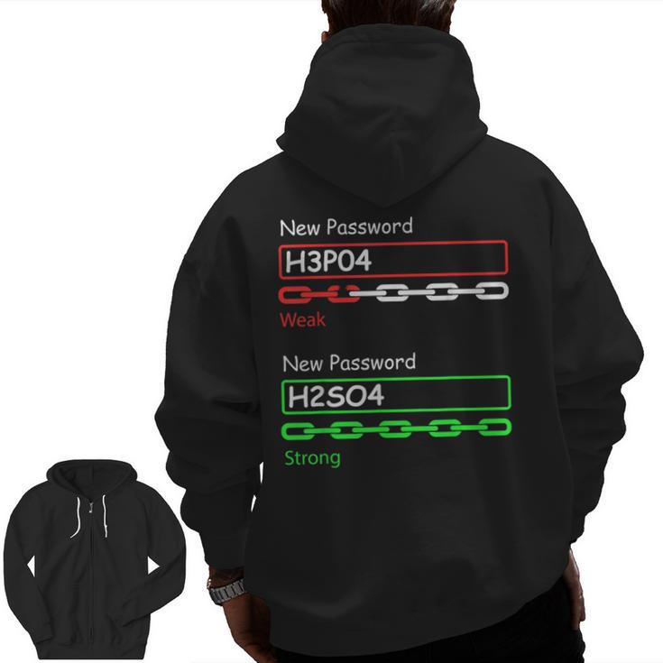 Chemist Science Teacher Student Chemistry Men Zip Up Hoodie Back Print
