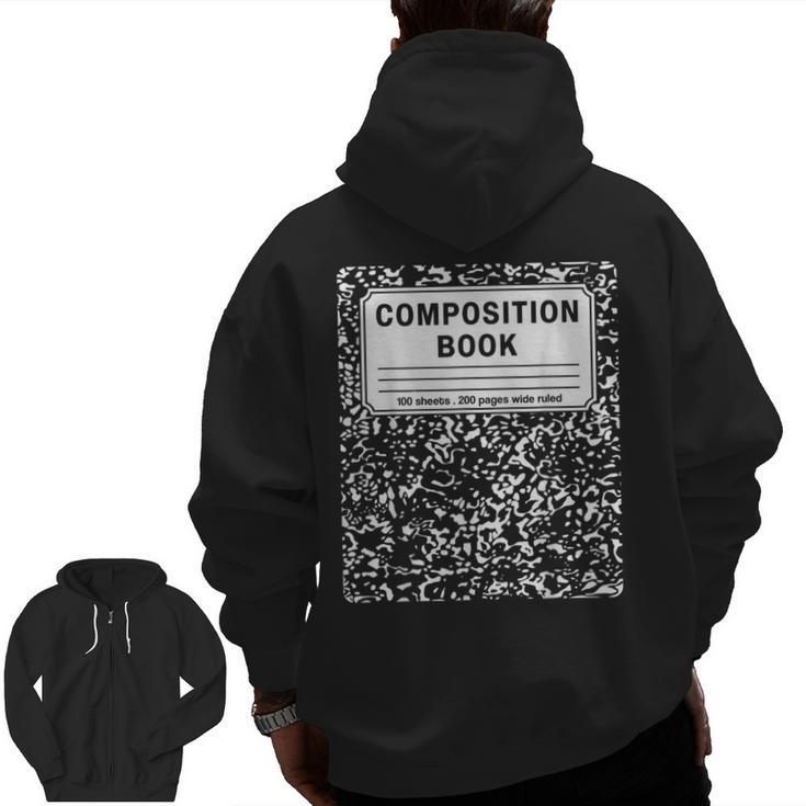 Composition Book Notebook Teachers Matching Group Halloween Men Zip Up Hoodie Back Print