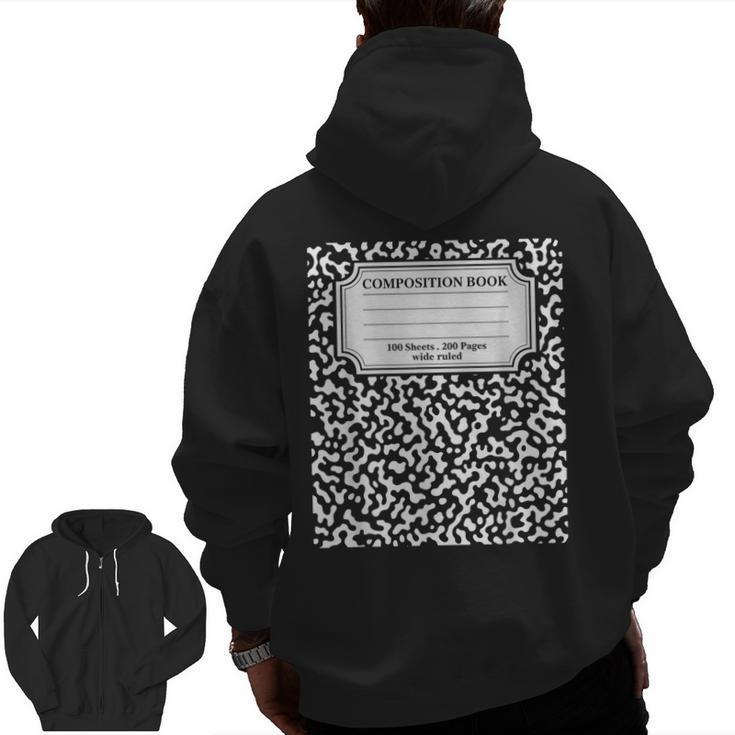 Composition Notebook Matching Group Halloween Teachers Men Zip Up Hoodie Back Print