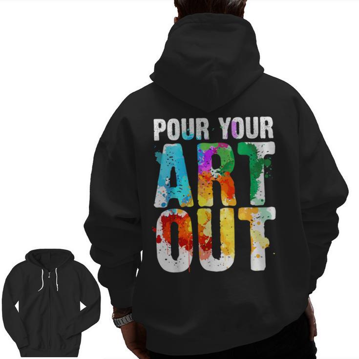 Cool Artist For Men Women Painter Art Teacher Paint Artists Men Zip Up Hoodie Back Print