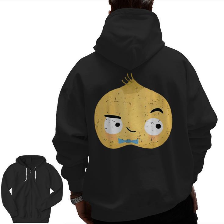 The Cool Bean Good Egg Teacher Halloween Costume Food Group Men Zip Up Hoodie Back Print