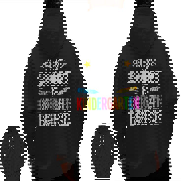 Cool Kindergarten Teacher Art For Men Women Preschool Kinder Men Zip Up Hoodie Back Print