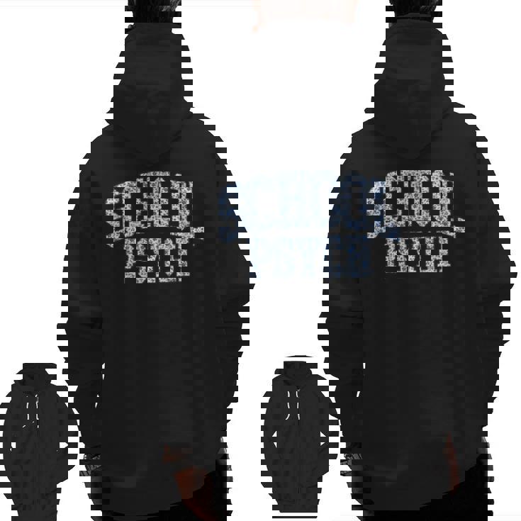 Cute Wildflower School Psych Teacher School Psychologist Men Zip Up Hoodie Back Print