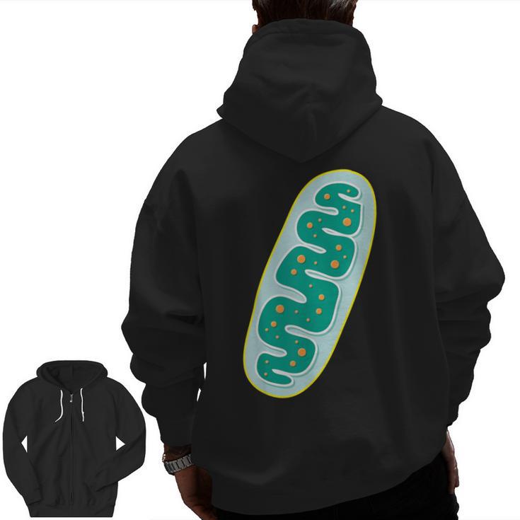 DIY Mitochondria Costume Biology Teacher Halloween Men Zip Up Hoodie Back Print