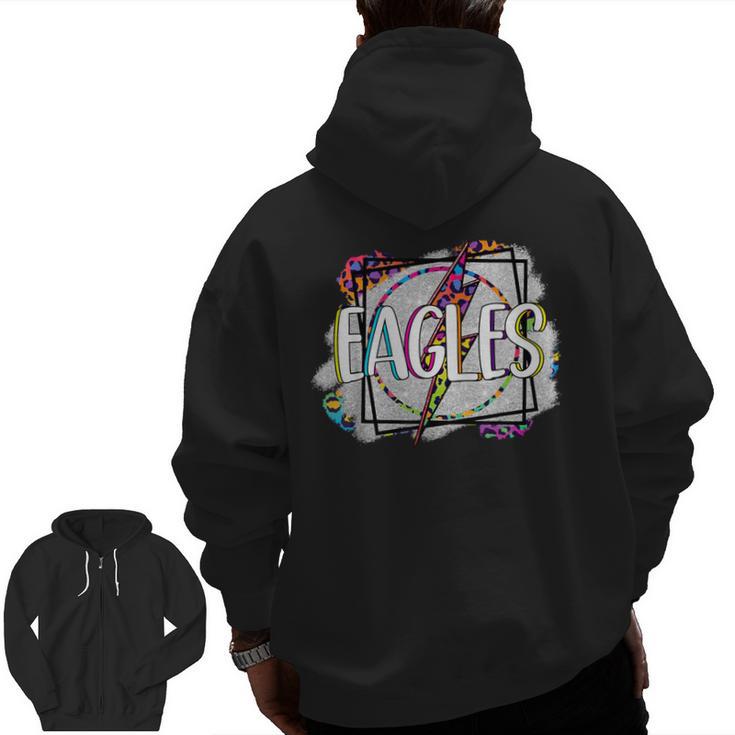Eagles Teacher School Sports Fan Team Spirit Men Zip Up Hoodie Back Print