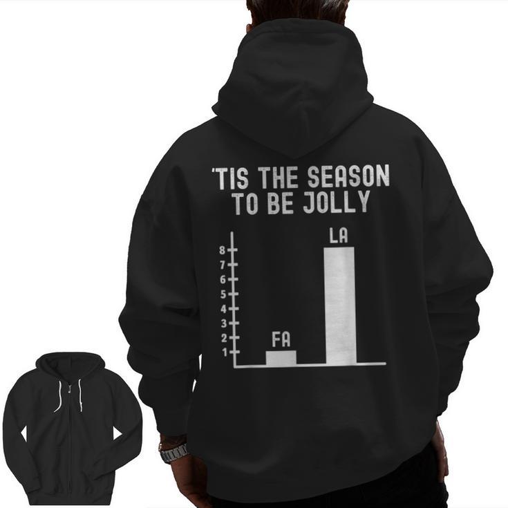 Fa La 8 Math Pun Math Teacher Christmas Men Zip Up Hoodie Back Print